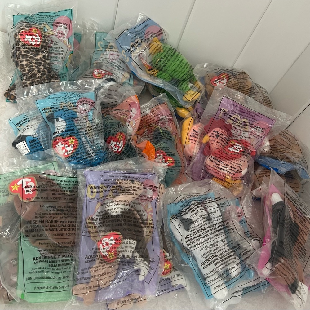 90s McDonald's 24 Ty Teenie Beanie Babies 1 to 12 complete 2 SET LOT vintage - Picture 7 of 14